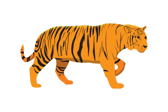 Download Tiger Vector Design Fill - Tiger Collection