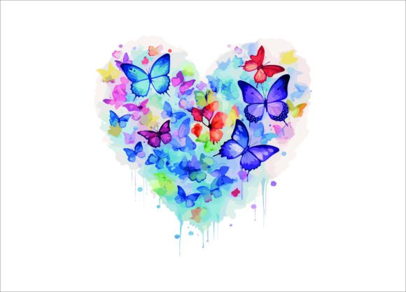 Download Watercolor Butterfly and Flower Artwork, - Butterfly Collection