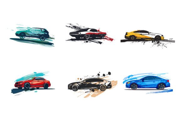 Download Car Vector Flat Design with Brush - Premium Resources