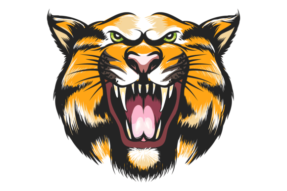 Download Tiger Head. Roaring Wild Cat. Powerful L - Tiger Collection