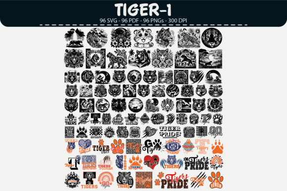 Download Tiger Vector Clipart – 96 Designs - Tiger Collection