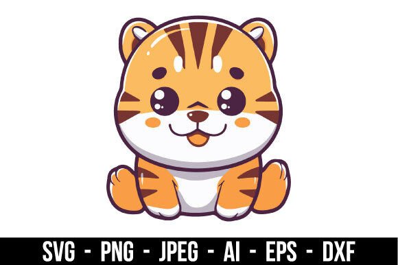 Download Chonky Tiger Vector Graphic SVG - Tiger Collection